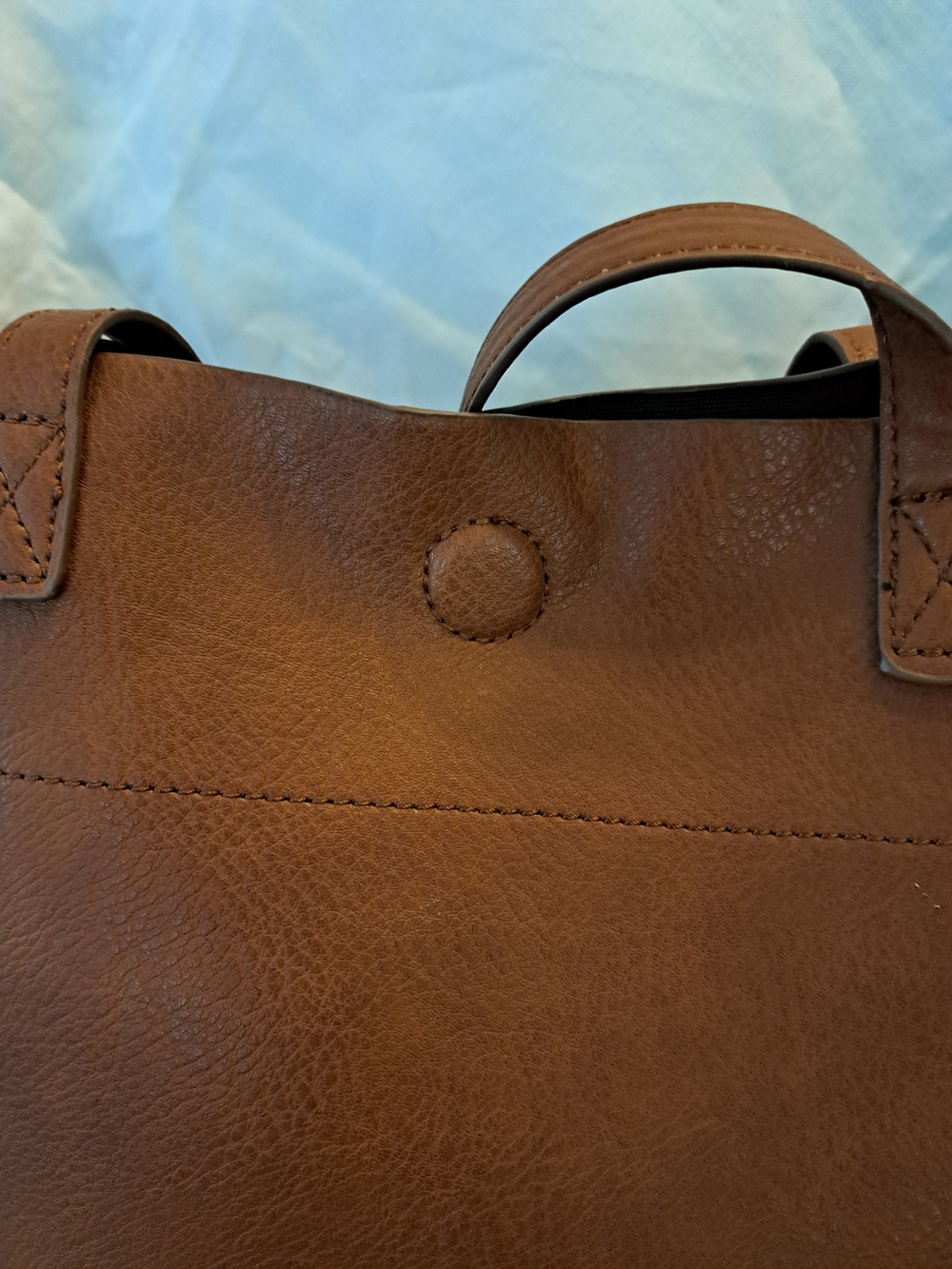 Everyday Casual Brown Leather Tote - Picture 3 of 8